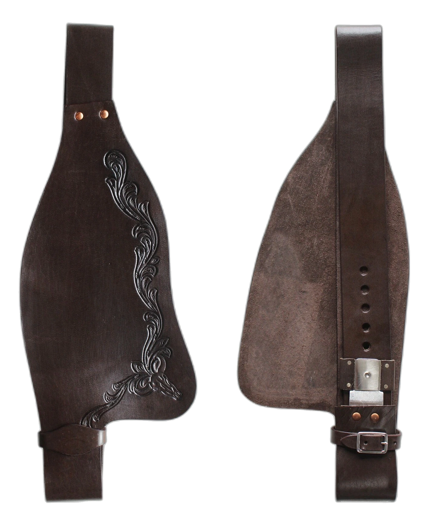 4 WILD RACE Saddle Fenders & Stirrups – Model 4 - Handcrafted Equestrian Saddlery
