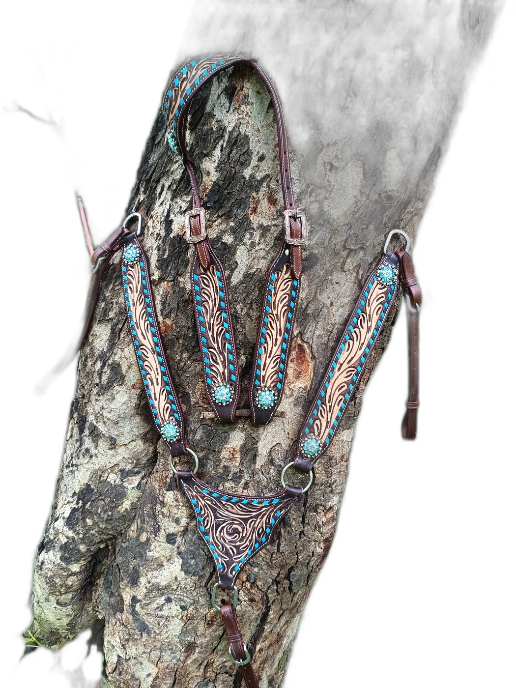 11jpg WILD RACE Headstall & Breast Collar Sets – Lv Croco Model - Handcrafted Equestrian Saddlery
