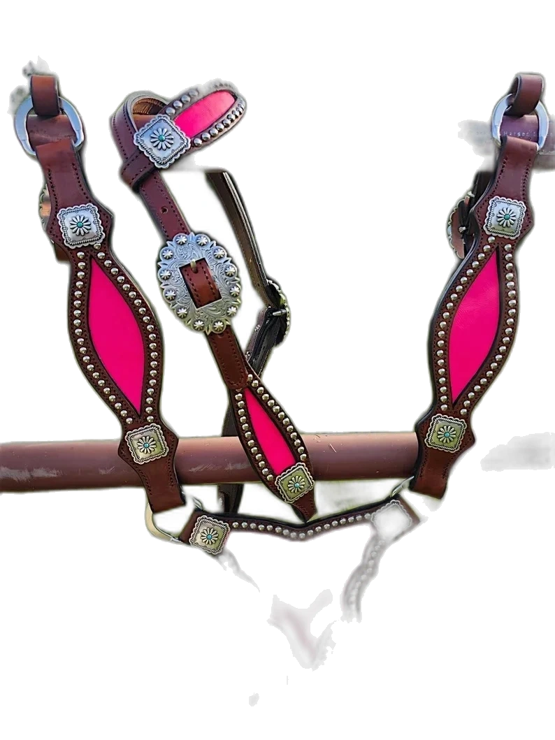 st-20 WILD RACE Headstall & Breast Collar Sets – Model St 20 - Handcrafted Equestrian Saddlery